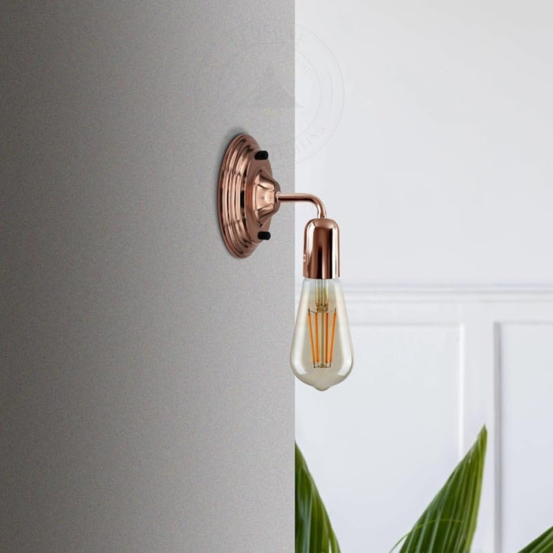 Annebeth Armed Sconce, Rose Gold, No