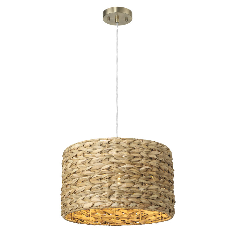 Luminaire suspendu naturel à 1 lumière Danelea