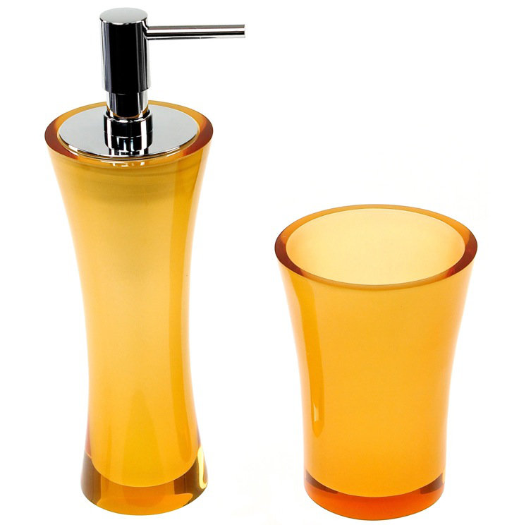 Sparland Bathroom Accessory Set, Orange
