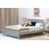 Aubrey Solid Wood Low Profile Bed Frame with Mattress