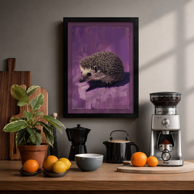 Quiet Hedgehog Boho - Framed Print