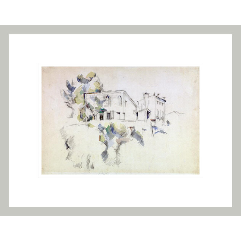 Vue du château noir par Paul Cézanne, H 13,26 po x l 16,75 po