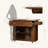 Rolling Kitchen Island with Drop Leaf Countertop, Sliding Door Storage & Lockable Wheels-583850875