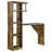 Belvedere 5-Shelf Home Bar Table Wine Storage Rustic Nutmeg