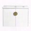Meuble-lavabo à fixation douce 28 po avec lavabo - fixation murale - blanc brillant-1458010489