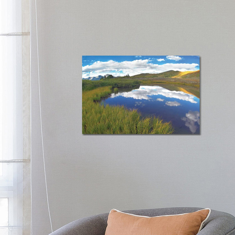 Sky Reflected In Water Cottonwood Pass, Colorado 1 Piece Wall Art on Canvas, 66.04 cm H x 45.72 cm W x 1.91 cm D, Canvas