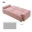 Canapé-lit convertible 3 places - Tissu polaire en peluche rose