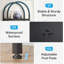 4-Tier Industrial Black Arched Open Bookshelf