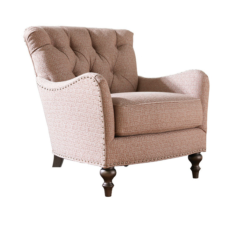 Chaise Oyster Bay Wescott, Marron foncé, Rose