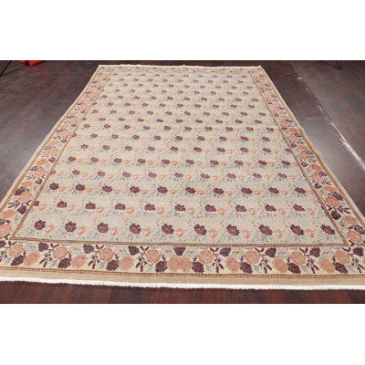 One-of-a-Kind 8'7" X 9'6" New Age Wool Area Rug in Ivory