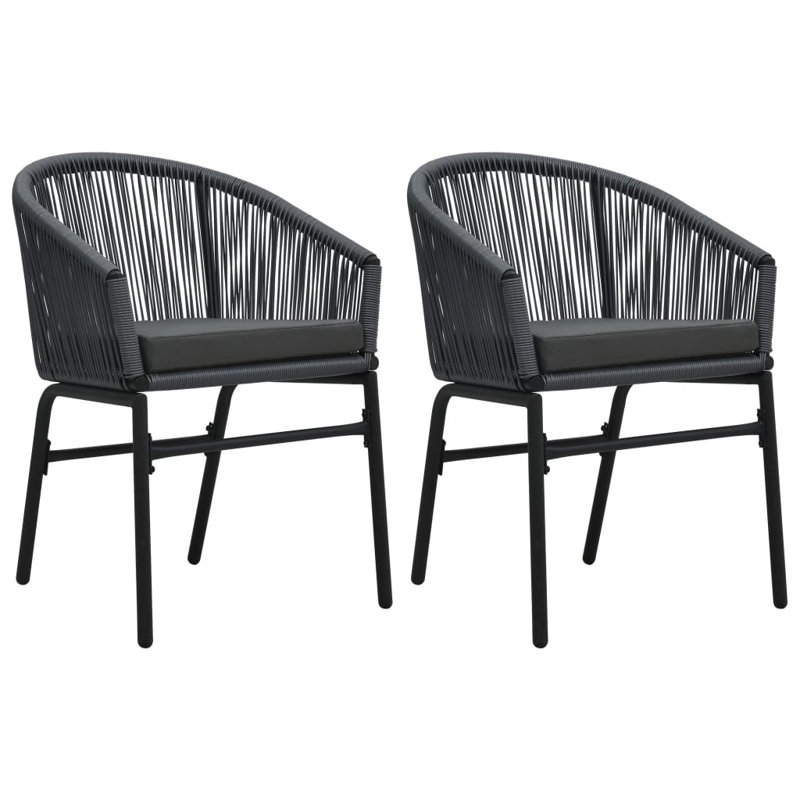 Klingensmith Patio Chair with Cushions, Gray Frame/Gray Cushion