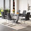 Ensemble de table de salle à manger moderne, table de salle à manger rectangulaire avec chaises-798701957-798701959