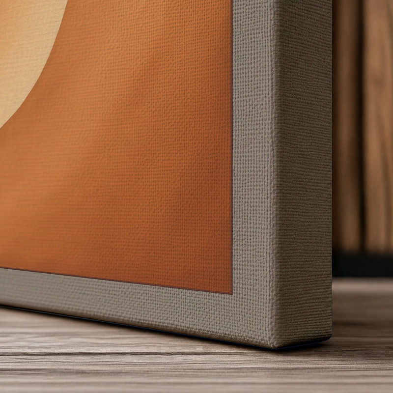 Flowing Horizon Minimalist - Wrapped Canvas, 24x16 - 61.0 x 40.6 cm, Taupe Border