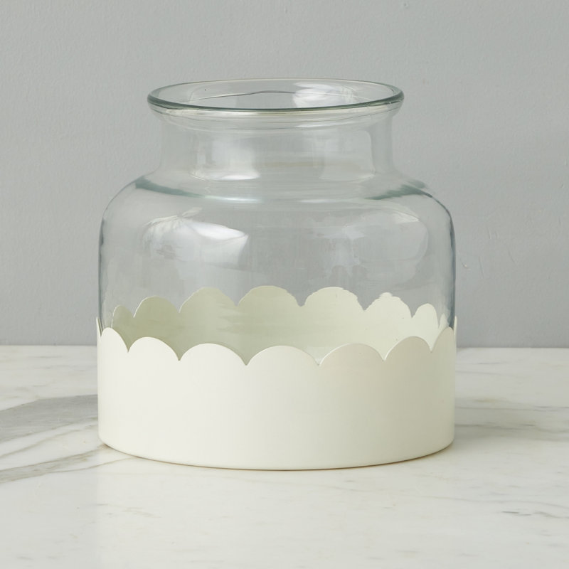 Scalloped Bloom 2-in-1 Vase - White