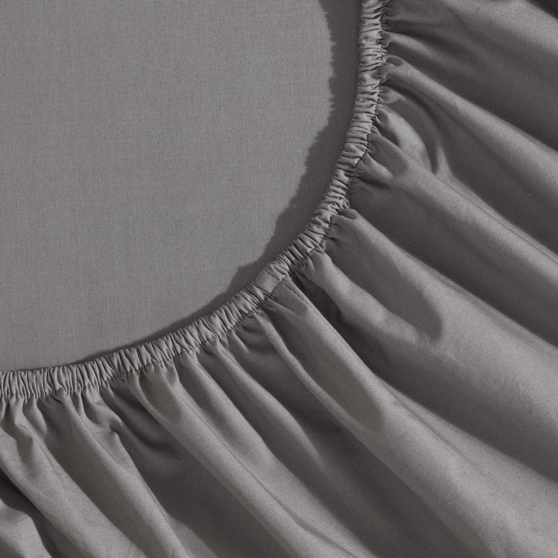 Vera Wang Cool Comfort Solid Cotton Sheet Set, Queen Sheet Set with 2 Pillowcases, Beige