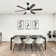 Barbaraann Industrial 60-Inch Large LED Ceiling Fan with Light Kit And Remote