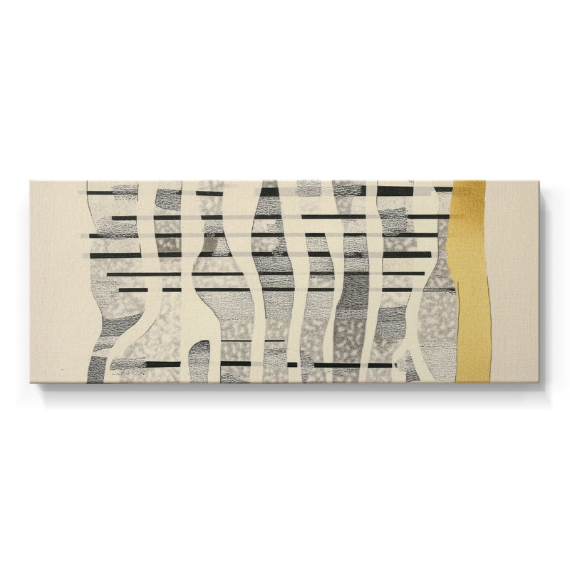 Série abstraite-DCC-XXV-Toile tendue avec châssis-Prêt à accrocher, H 12 po x l 30 po