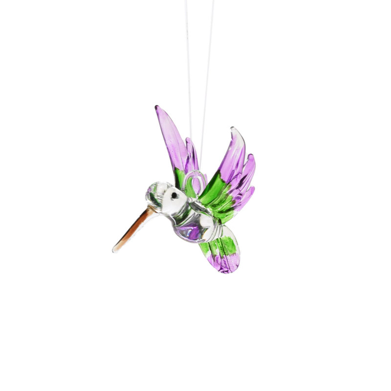 Ornement de petit colibri suspendu bleu (paquet de 4), Vert