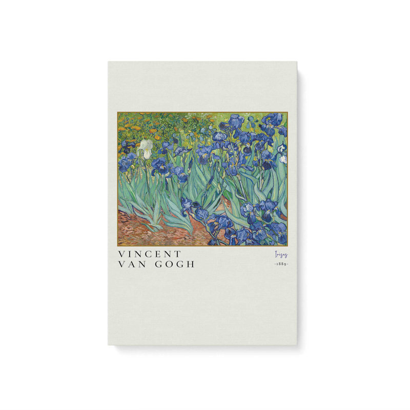 Van Gogh's Irises, reproduction sur toile dans un cadre, H 18 po x l 12 po, Toile tendue