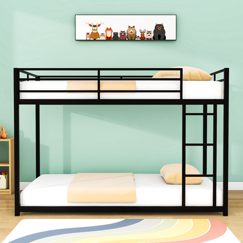 Eastmont Kids Twin Over Twin Bunk Bed, Black