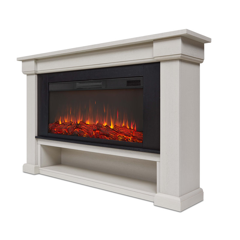 Bristow 66" Landscape Electric Fireplace by Real Flame, Bone, Standard