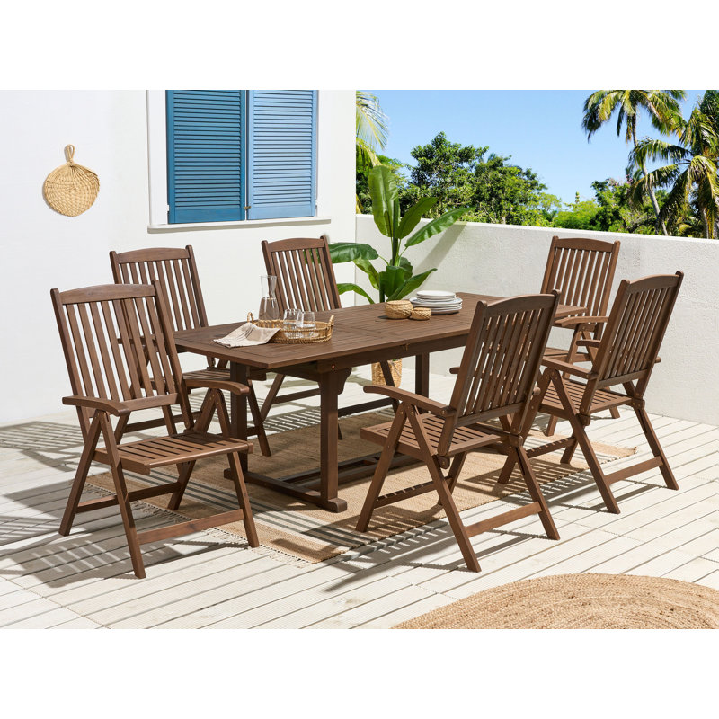 Dewaine 6 - Person Patio Dining Set with Rectangular Table