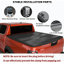 Couvre-benne rigide pliable en trois parties, profil bas, en aluminium FRP noir mat, 1,83 m (6 pi), pour Toyota Tacoma 2016-2023-135669315-135669316