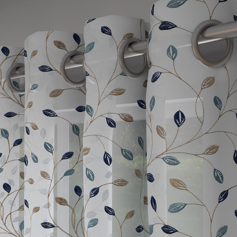 Semi Sheer Curtain Pair, Teal
