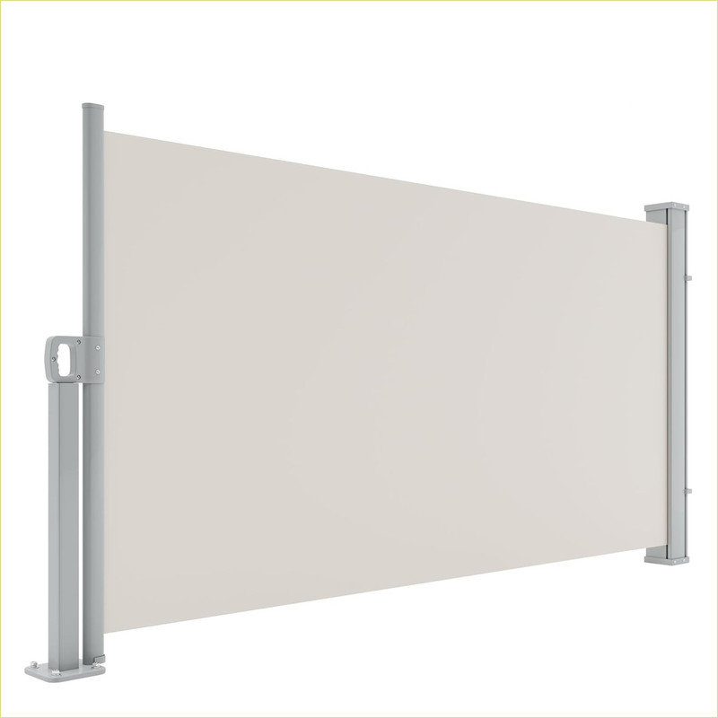 Auvent latéral rétractable 71 po x 138 po pour patio, auvent rétractable de protection pour écran d'intimité, diviseur d'intimité pliable imperméable et résistant aux rayons UV, pour patio, balcon et piscine