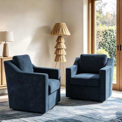Fauteuil pivotant rembourré à dossier large et large Bronnen
