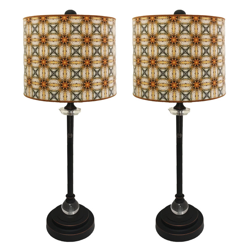 Frieder Crystal Buffet Lamp, Bronze