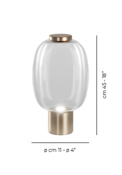Riflesso Table Lamp 2 Crystal Transparent Matt Gold 3 L2405 Ul, 18" H x 11" W x 11" D, Crystal Transparent