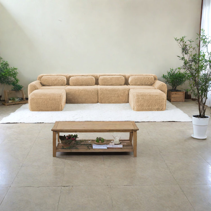Ergonomic Plush Modular Sofas, Non-slip Spacious Design
