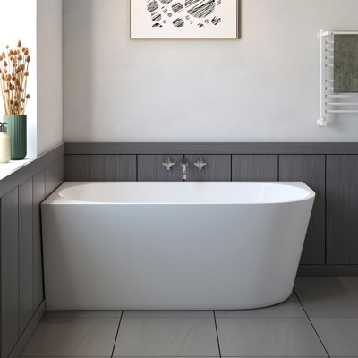 Wainfleet 59'' x 30'' Corner Soaking Acrylic Bathtub