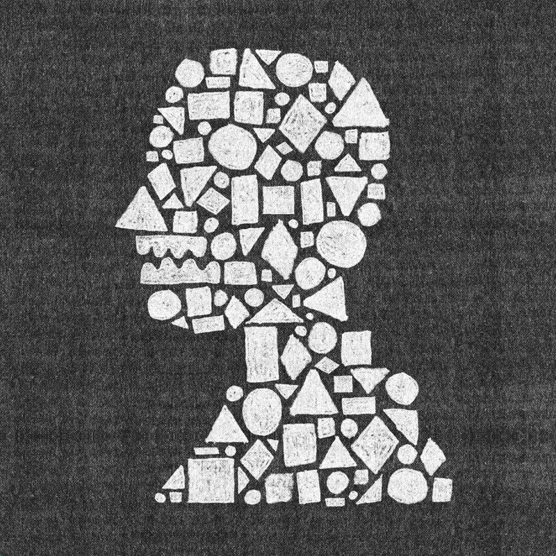 Silhouette sans titre inversée, H 12 po x l 12 po, Non, Toile tendue