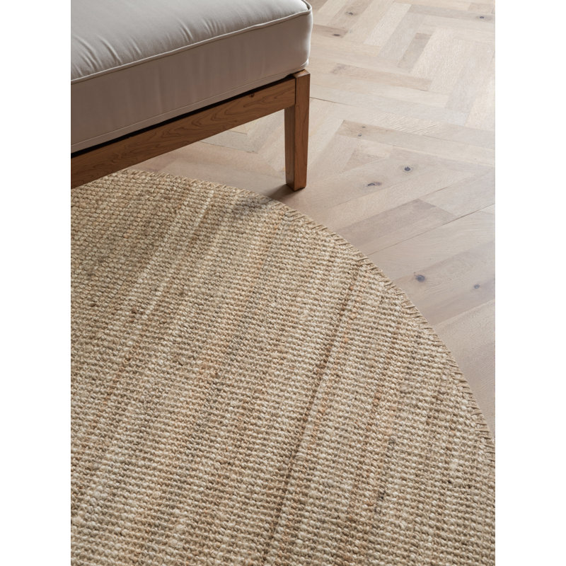 Jaipur Jute Rug Round by Hanse Home – Natural Living Room Rug Handwoven Boho Natural Fiber Living Room, Bedroom, Round 160 cm