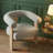 Mamanbai Modern Barrel Back Accent Chair with Solid Wood Three-Leg Frame-2050807021
