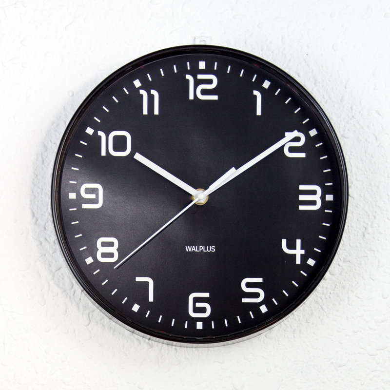 ChicTime Silent Wall Clock - 25cm / 9.8 in, Black