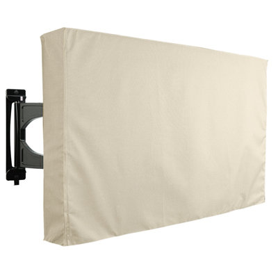 Universal Weatherproof TV Cover – All-Season Protection for Flat Panel TVs, Water-Resistant, Breathable Material with Remote Pocket