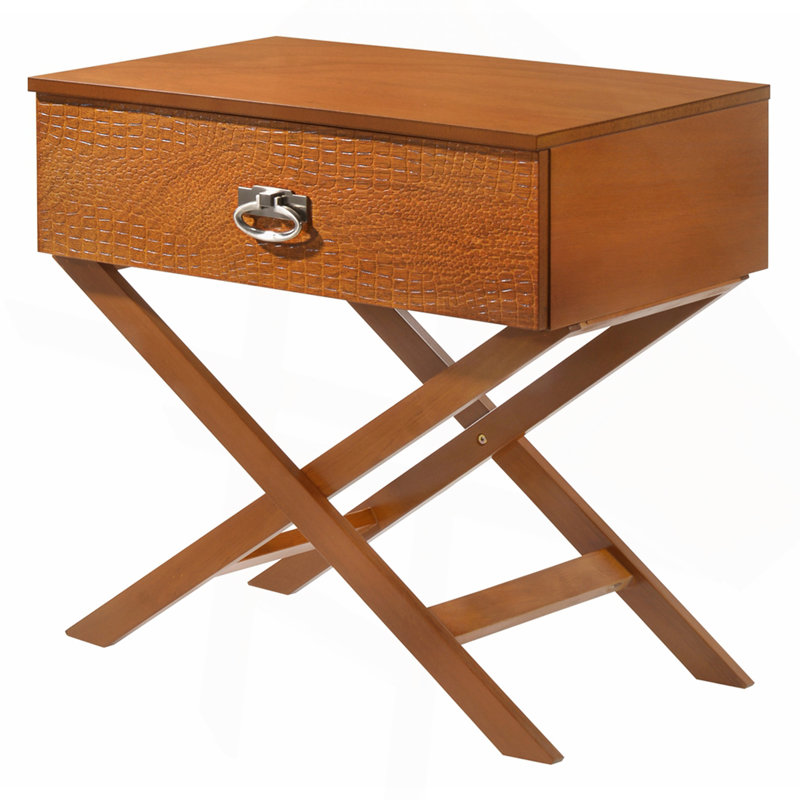 Elegant Oak Contemporary Nightstand