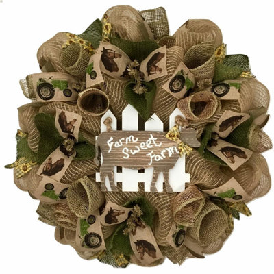 Farmhouse Wreath Farm Sweet Farm