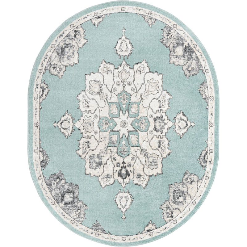 Troayurgh Oriental Indoor Rug, Oval 7'10" x 10'