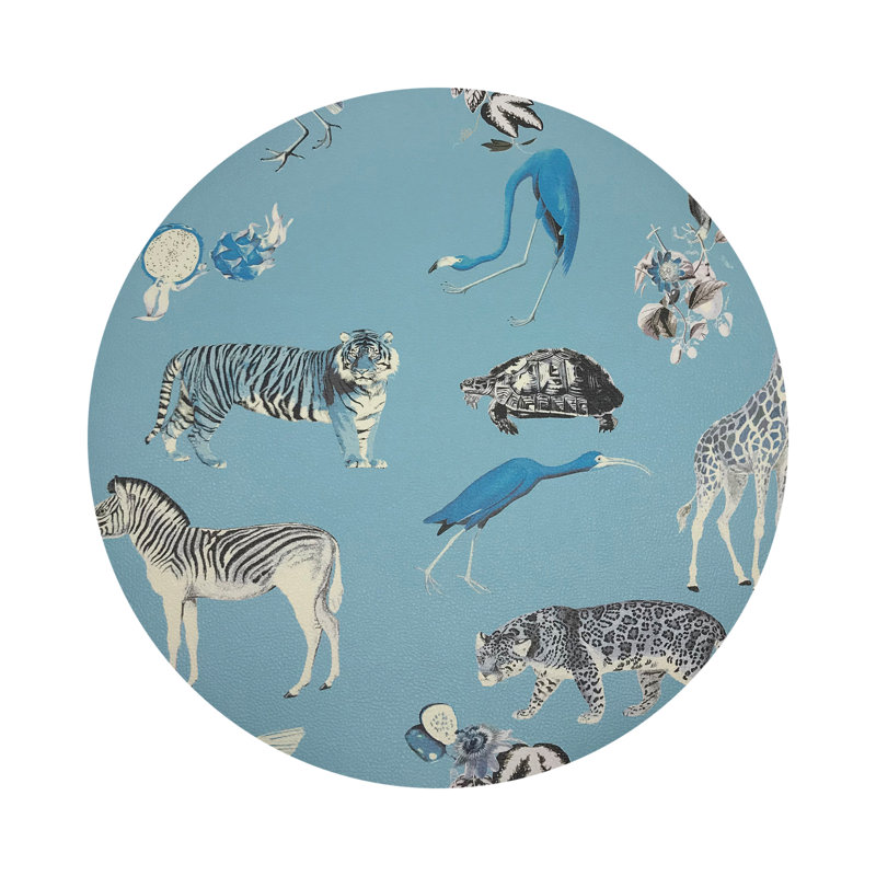 Exotix Natural Vegan Leather Round Coasters, Stamford