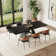 95"extendable Modern Dining Table Set With 8 Dining Chairs