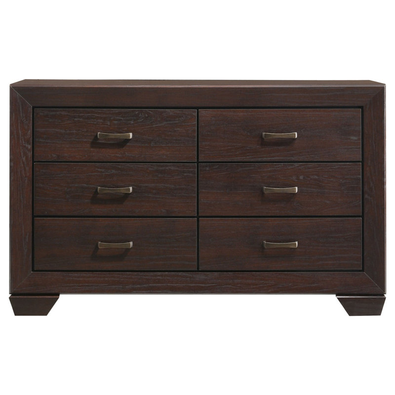 Commode 6 tiroirs Harrison, Marron foncé