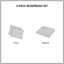 Ensemble de couvre-lit réversible 3 pièces écume de mer double / grand-119744151-119744145