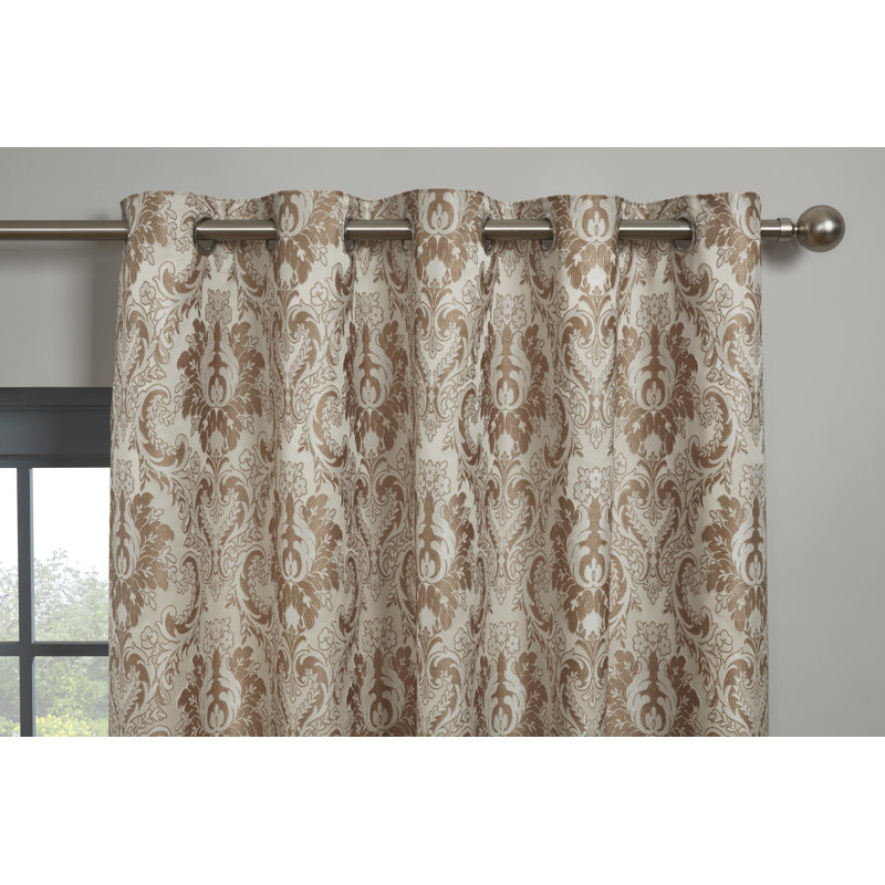Jayvion Room Darkening Curtain Pair, Latte, Width 229 x Drop 183cm