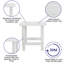 Set of 2 Poly Resin Adirondack Rocking Chairs with 1 Side Table-1090529005