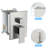 12 Inch Square Shower In Brushed Nickel - Adjustable Slide Bar, -Balanced Valve & Handheld Aspect With Head Feature-121320293