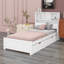 Platform Bed With Bookcase Headboard-1152947437